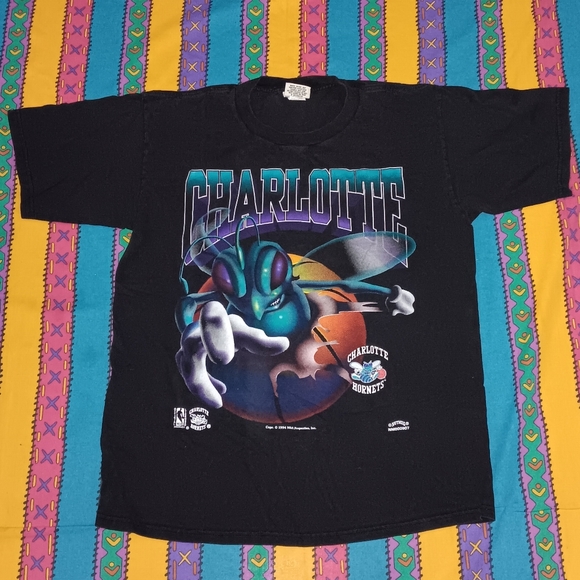 1994 Charlotte Hornets Vintage Shirt 90s Basketball NBA Tee